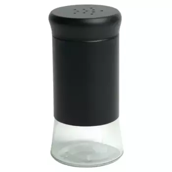 Солонка 0.1 л стекло/пластик цвет черный
