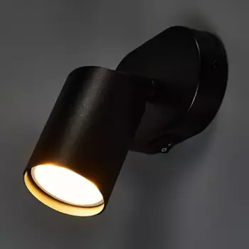 Спот поворотный Arte Lamp Aquarius 1 лампа GU10 2 м цвет черный