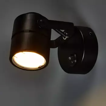Спот поворотный Arte Lamp Mizar 1 лампа GU10 2 м цвет черный