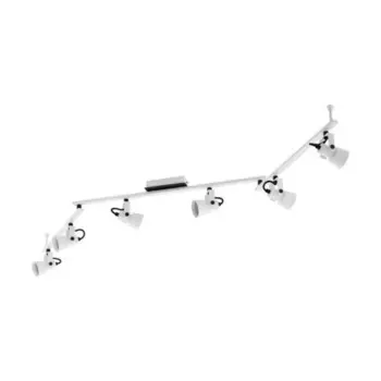 Спот поворотный Eglo Trillo 6 ламп GU10 12 м цвет белый