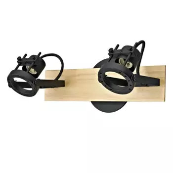 Спот поворотный Inspire Technic 2 лампы GU10 цвет черный/дерево