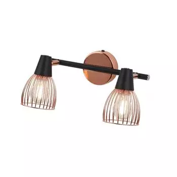 Спот поворотный Rivoli Insolito, 2 лампы, 6 м², цвет медный