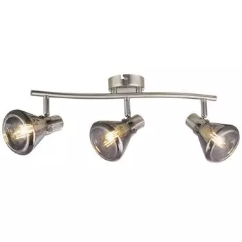 Спот поворотный Rivoli Nebbia 3 лампы 15 м² цвет серебро