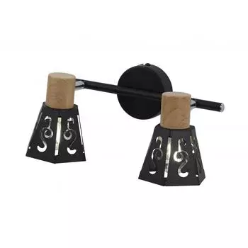 Спот поворотный Rivoli Notabile 2 лампы 6 м² цвет чёрный