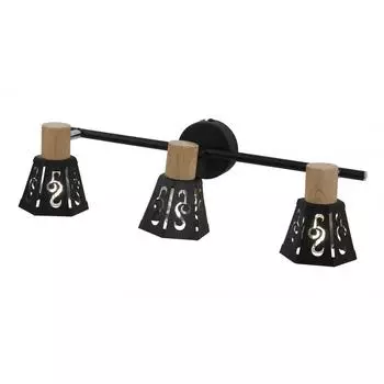 Спот поворотный Rivoli Notabile 3 лампы 15 м² цвет чёрный