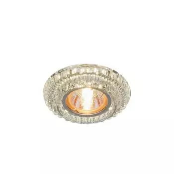 Спот точечный встраиваемый Elektrostandard 7247 под отверстие 60 мм, MR16 с LED-подсветкой, 1 м², цвет прозрачный