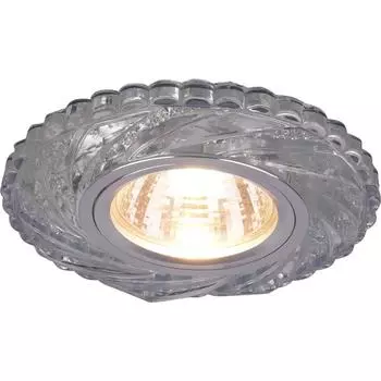 Спот точечный встраиваемый Elektrostandard "Whirl" с LED-подсветкой под отверстие 60 мм, 1 м², цвет прозрачный