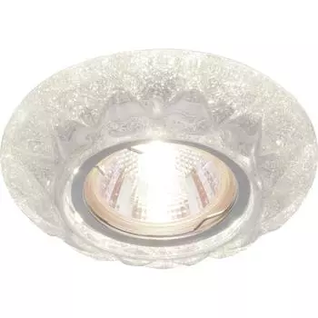 Спот точечный встраиваемый с LED-подсветкой Elektrostandard "Varese" под отверстие 60 мм, 1 м², цвет серебро/блеск