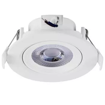 Спот встраиваемый светодиодный, 5 Вт, 375 Лм, 3000 К, круг, белый