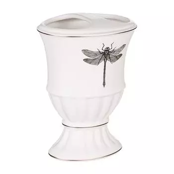 Стакан для зубных щеток Buzz Fauna с разделителем керамика цвет белый