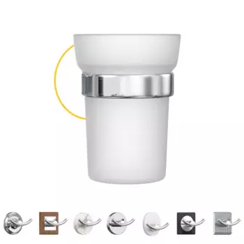 Стакан для зубных щеток Lemer You-Design стекло цвет хром/стекло