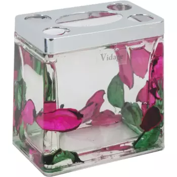 Стакан для зубных щеток Vidage Опавшие лепестки пластик цвет прозрачный