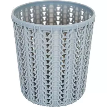 Стакан для зубных щеток «Вязание» 100х110 мм цвет серый