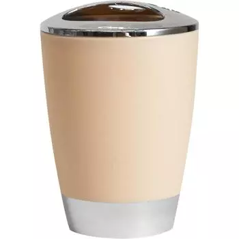 Стакан для зубных щёток «Альма» пластик цвет кремовый