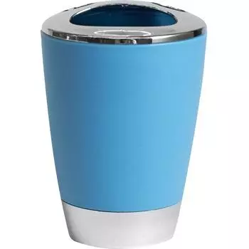 Стакан для зубных щёток «Альма» пластик цвет тёмно-голубой