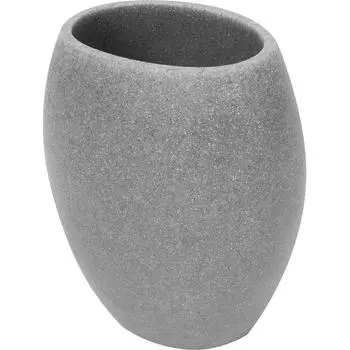 Стакан для зубных щёток «Чёрный камень» полирезина цвет чёрный