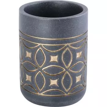 Стакан для зубных щёток «Coin» полирезина цвет серый