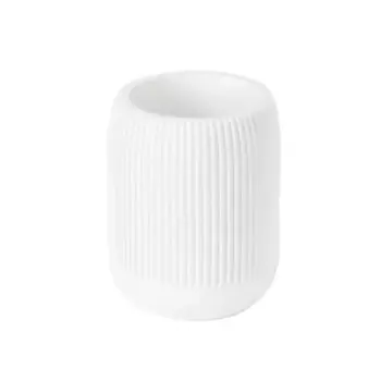 Стакан для зубных щёток Lemer Savona полирезин цвет белый