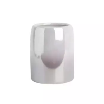 Стакан для зубных щёток Lemer Tramatza керамика цвет бежевый/перламутр