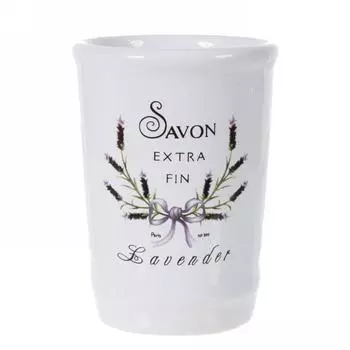 Стакан для зубных щёток настольный «Lavender» керамика цвет белый
