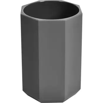 Стакан для зубных щёток Swensa Grid пластик цвет серый