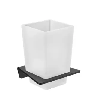 Стакан для зубных щёток Swensa Rapid SWR-9000-03, подвесной, стекло/металл, цвет прозрачный/черный