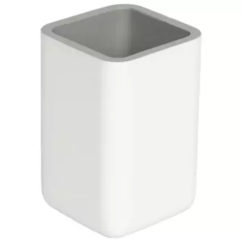 Стакан для зубных щёток Swensa Slot SWT-2601-GR-03 полирезин цвет серо-белый