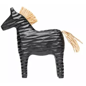 Статуэтка Лошадь МДФ черный 17 см