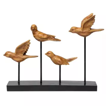 Статуэтка Птицы смола черный 24 см