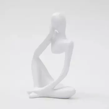 Статуэтка Силуэт 1 керамика 12x8 см белая