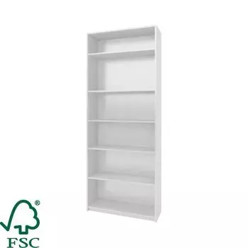 Стеллаж Кабуки 80x201x28 см, ЛДСП, цвет белый