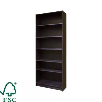 Стеллаж Кабуки 80x201x28 см, ЛДСП, цвет венге