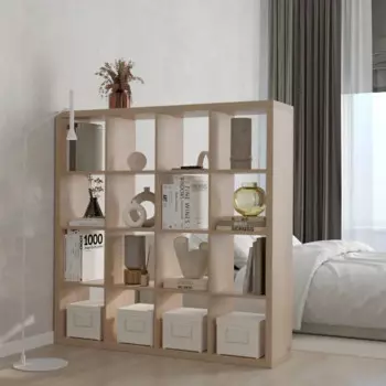 Стеллаж Konsensa Руан 16 секций 143.7x143.7x31.7 см ЛДСП цвет дуб