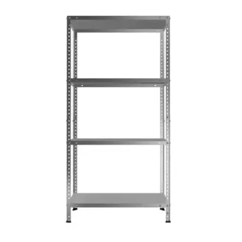 Стеллаж металлический 70x140x30 см оцинкованная сталь нагрузка на полку 30 кг цвет серый