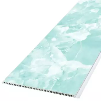 Стеновая панель ПВХ мрамор голубой 2700x250x9 мм 0.65 м