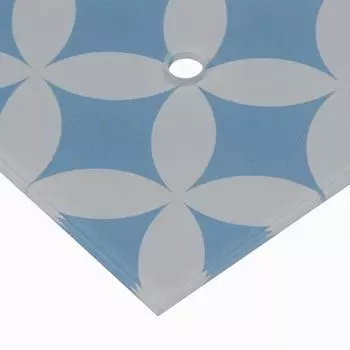 Стеновая панель Сигма, 60x4x60 см, закаленное стекло, цвет бело-голубой