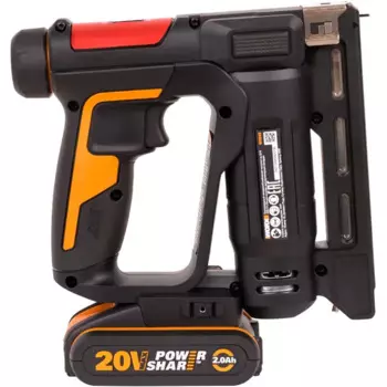 Степлер аккумуляторный Worx WX843, 20 В Li-Ion 2 Ач