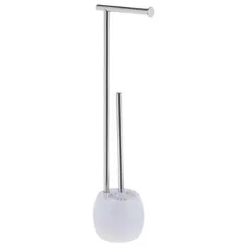 Стойка для ёршика и туалетной бумаги Sensea Rondo 57 см нержавеющая сталь цвет белый