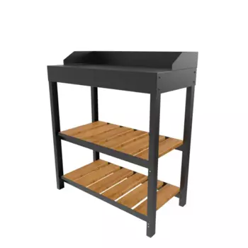 Стол Master Expert 76x88x38 см сталь/дерево черный