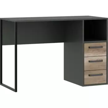 Стол письменный 110x75x50 см ЛДСП цвет графит/дуб каньон