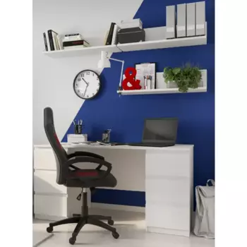 Стол письменный Праксис 6 ящиков 151x75x65 см Кдсп цвет белый