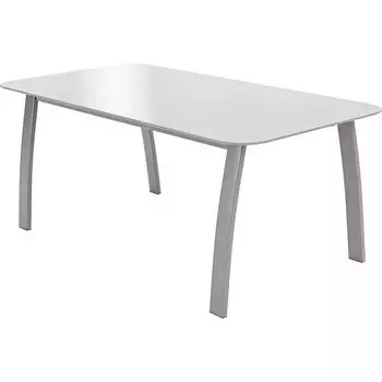Стол садовый Alma 85x45x35 см сталь/стекло серый
