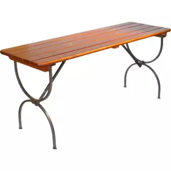 Стол садовый Линц складной 60x78x180 см дерево/металл темно-коричневый
