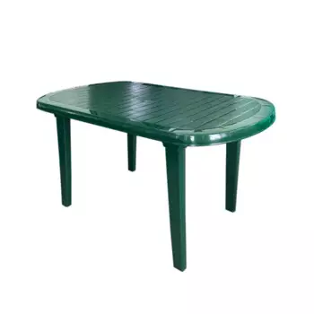 Стол садовый овальный, пластик, цвет тёмно-зелёный