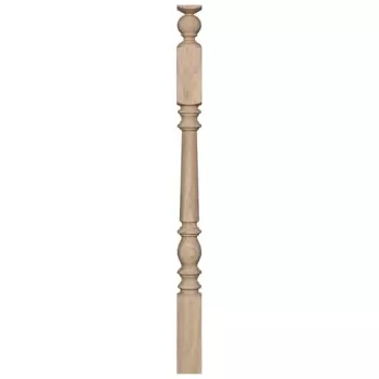 Столб сращенный бук экстра Пять колец 80x80x1200 мм