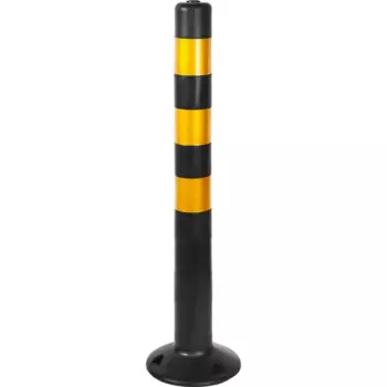 Столбик пластиковый гибкий 750 мм цвет черный, желтый