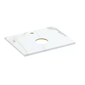 Столешница в ванную Cersanit Stone 63856 58.5x44.5 см керамогранит цвет белый