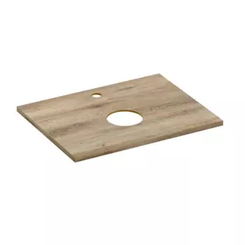Столешница в ванную Cersanit Wood 64187 58.5x44.5 см керамогранит цвет орех