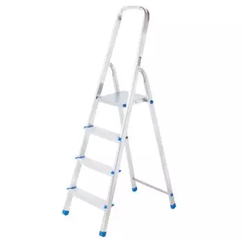 Стремянка алюминиевая Ladderbel STR-AL-4 4 ступени, максимальная нагрузка 150 кг