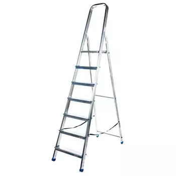 Стремянка алюминиевая Ladderbel STR-AL-7 7 ступеней, максимальная нагрузка 150 кг